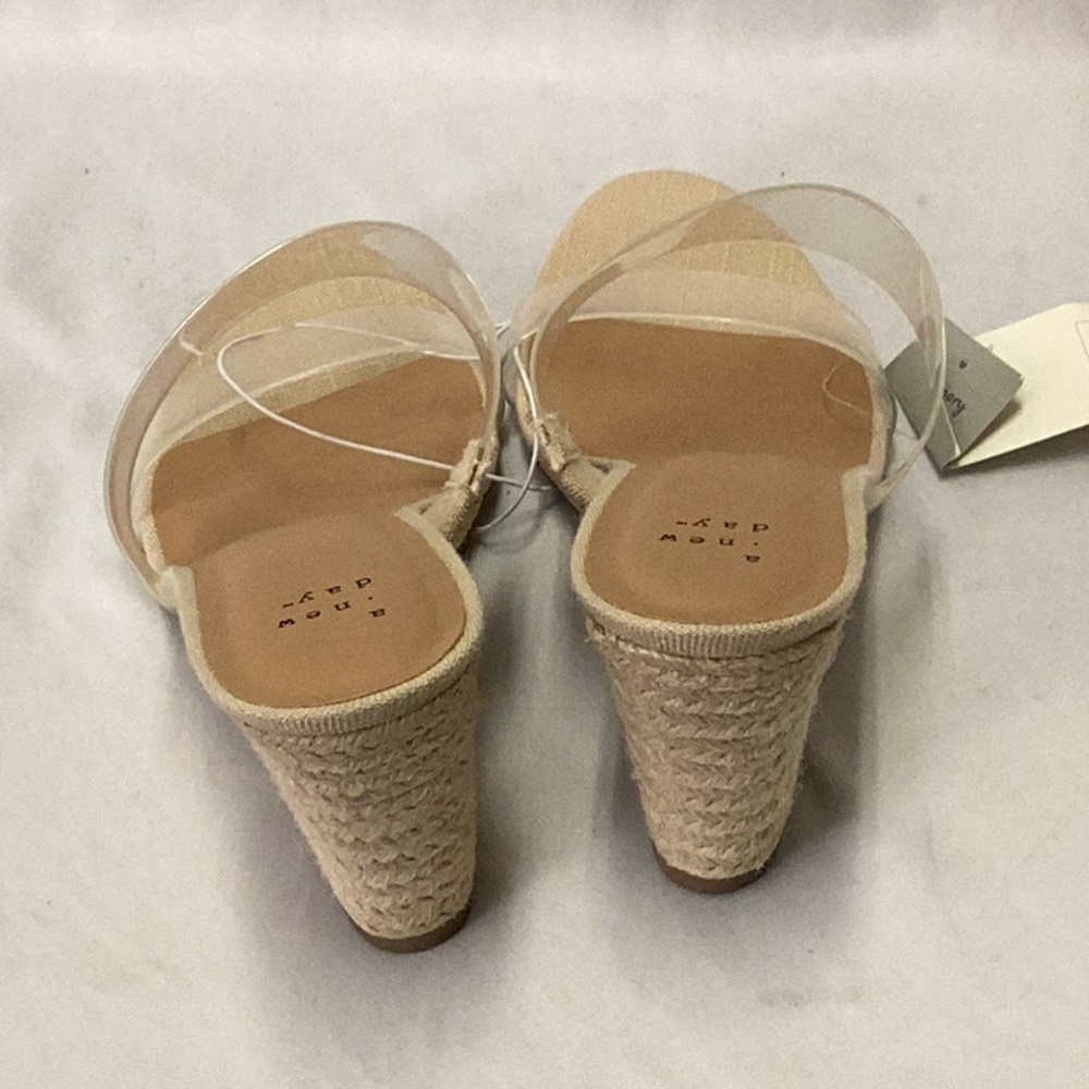 Women's Ansel Double Band Open Toe Wedge Heels - a new day - tan - new - Picture 6 of 7